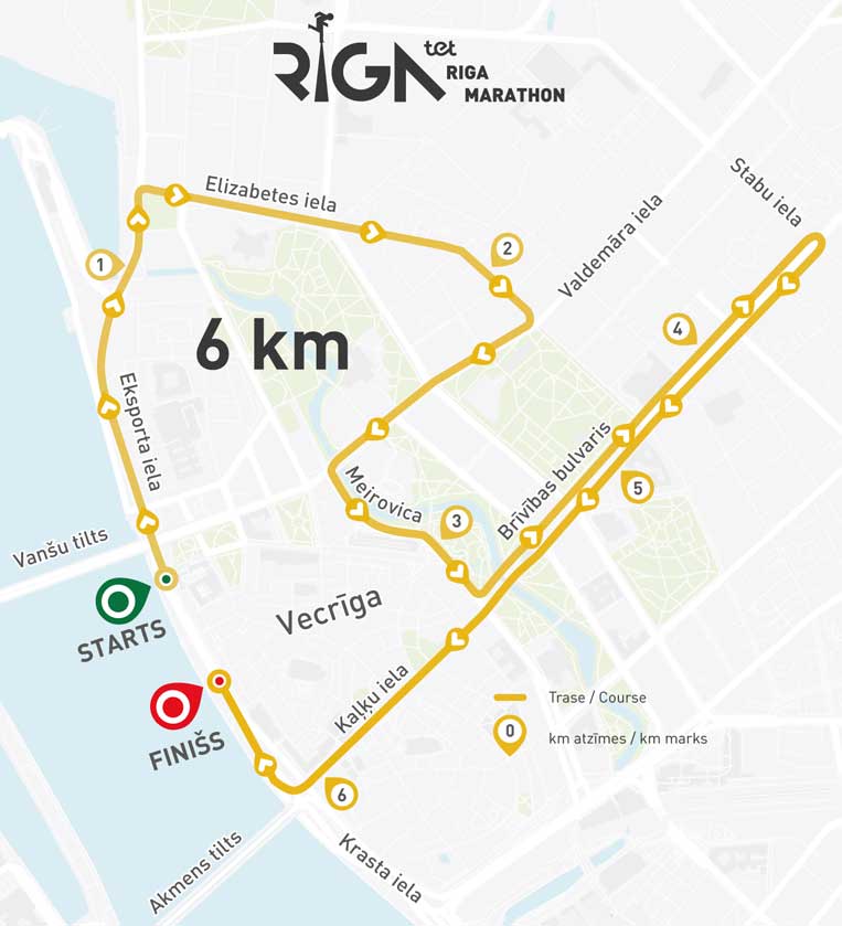 rīgas maratons 2019 karte